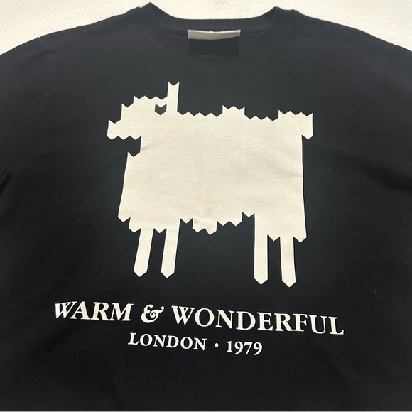 Warm & Wonderful x Rowing Blazer Cropped Sheep Tee - Black XS - Picture 3 of 7